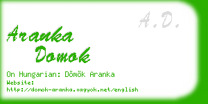 aranka domok business card